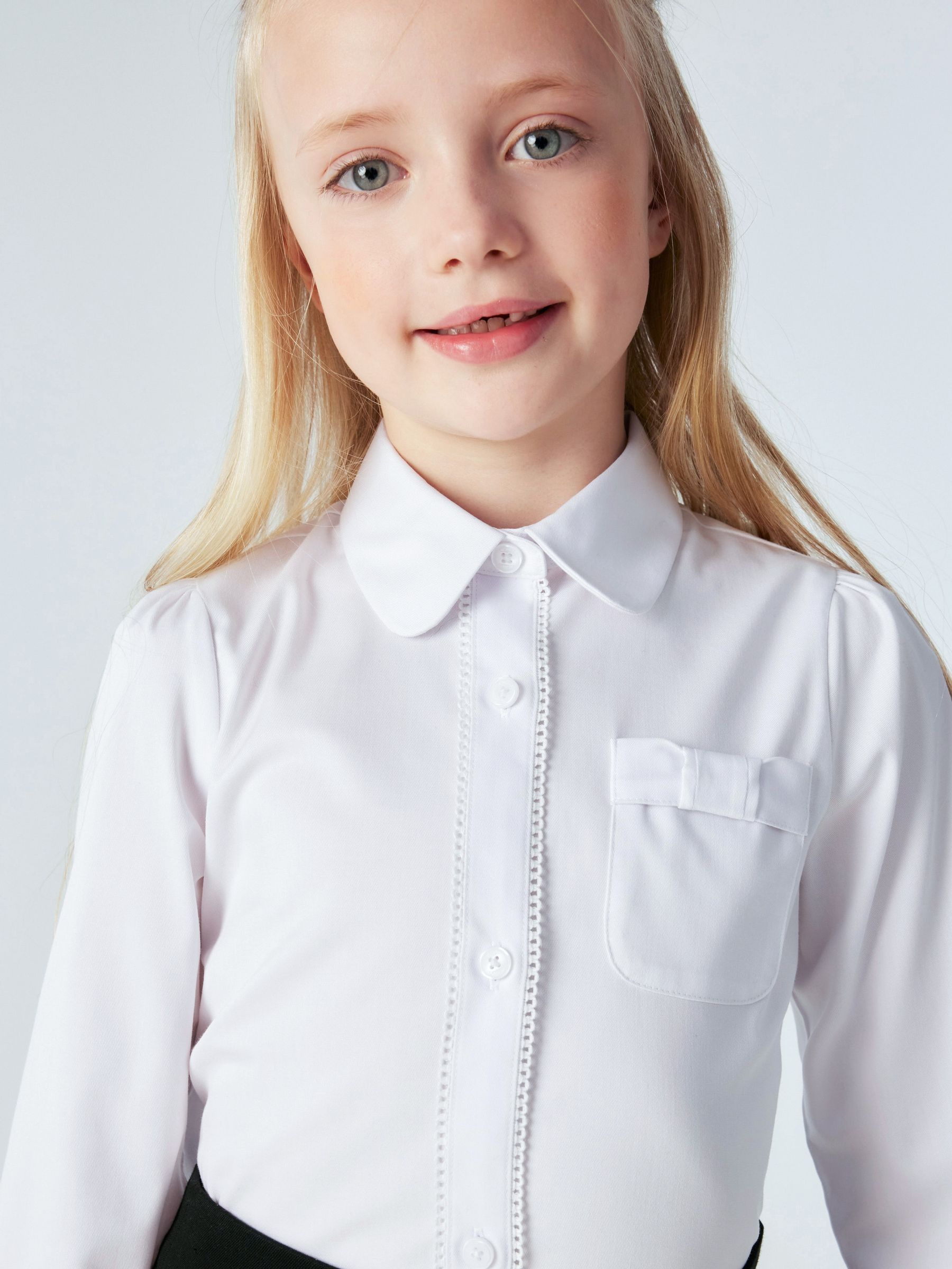 Clarks set van 3 schooloverhemden met lange mouwen en strik