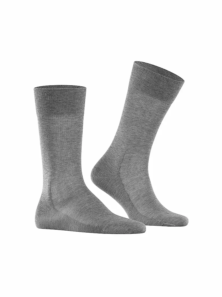 FALKE Herren Socken Sensitive Malaga steel mel hellgrau