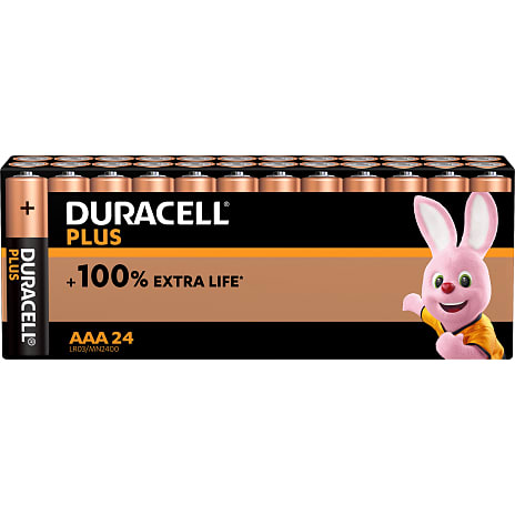 Duracell Plus AAA batterier 24-pak