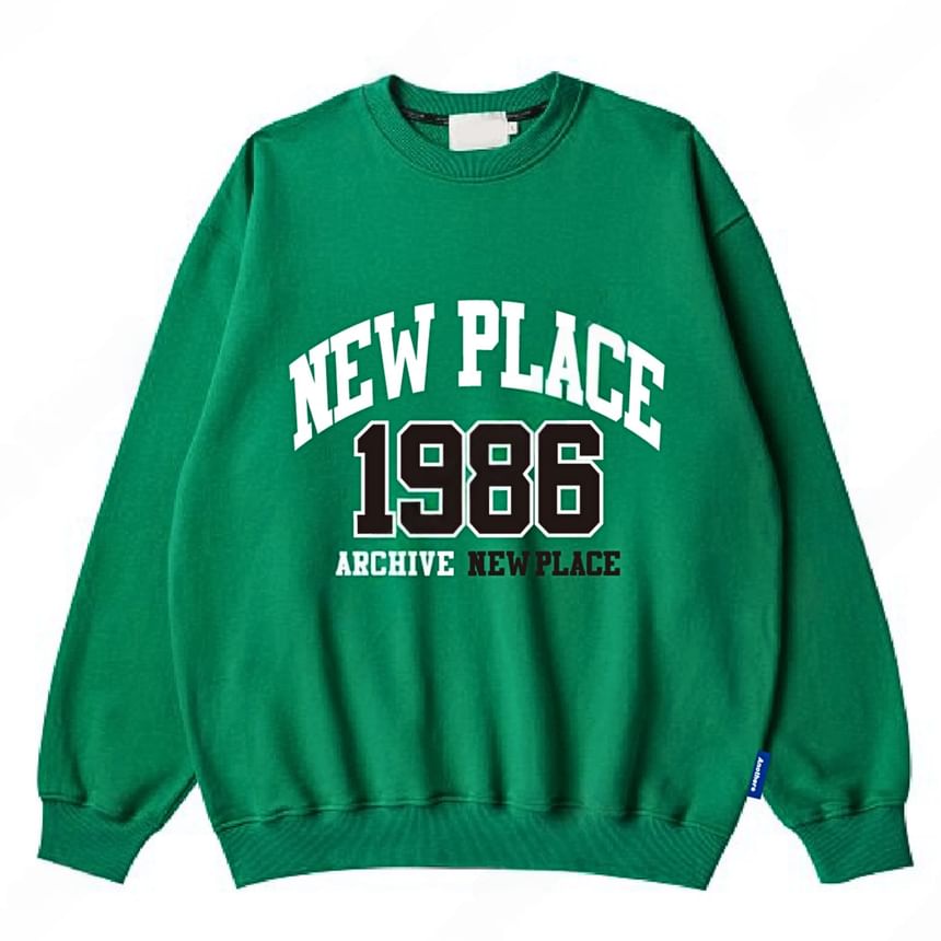 SeoulPop - Sweatshirt met losse pasvorm en letterprint