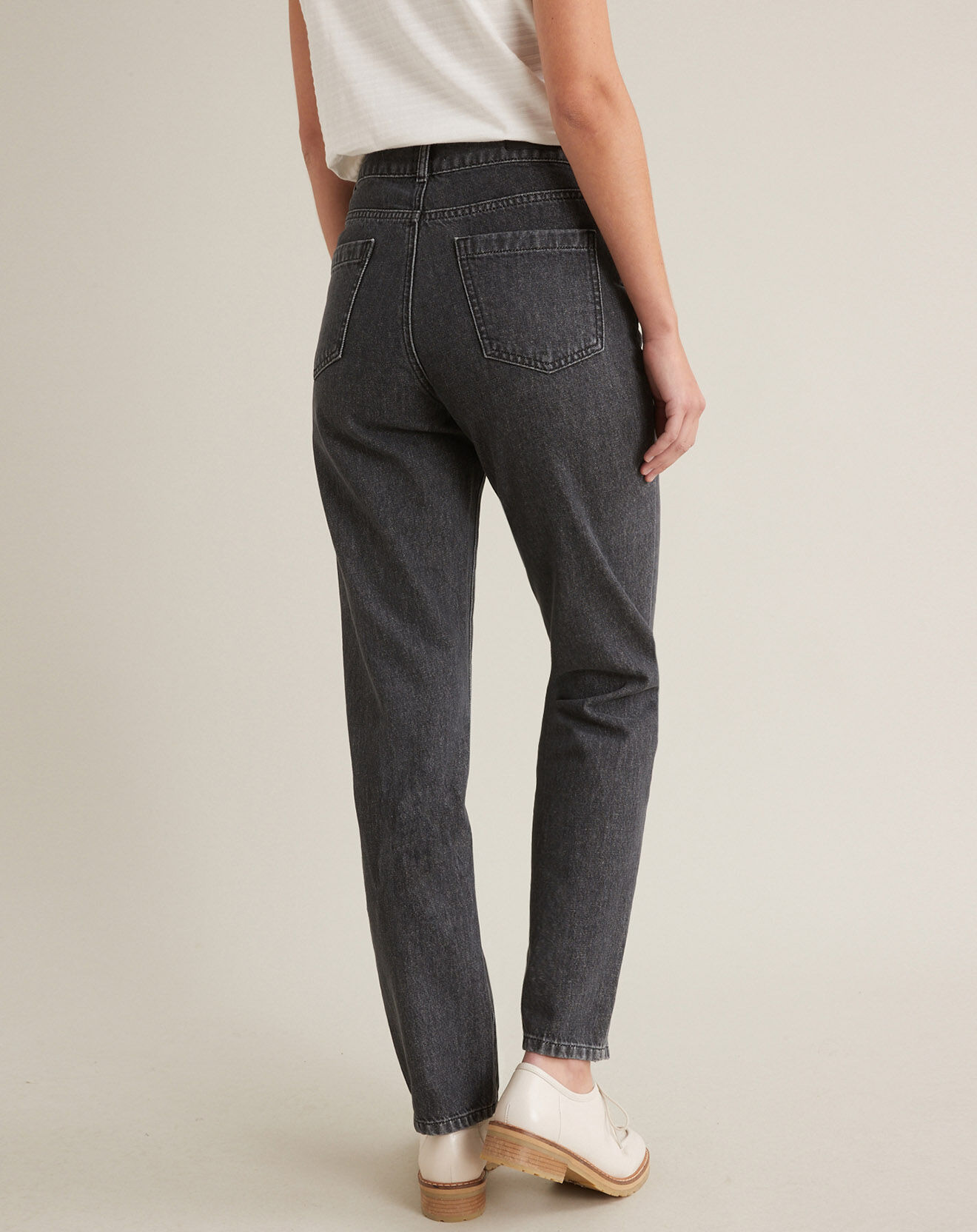 Cyrillus Jean cigarette 100% Coton Bio gris délavé