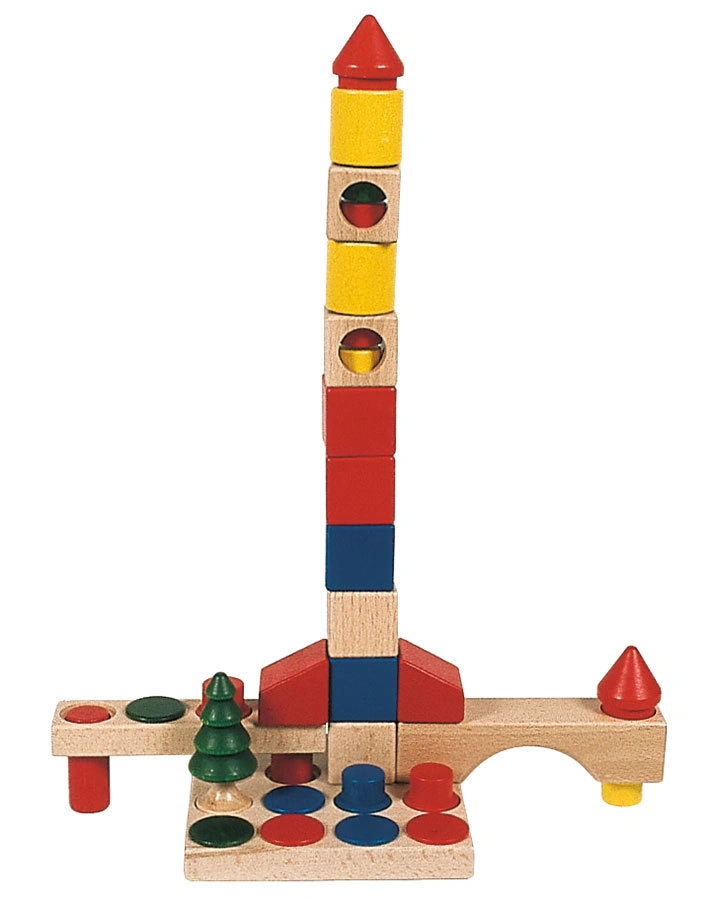 Steckspiel CUBIO GRUNDKASTEN KLEIN 44-teilig aus Holz