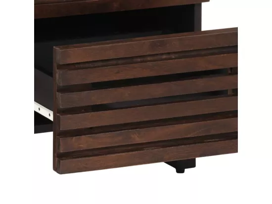 Buffet marron 40x34x75 cm bois massif de manguier
