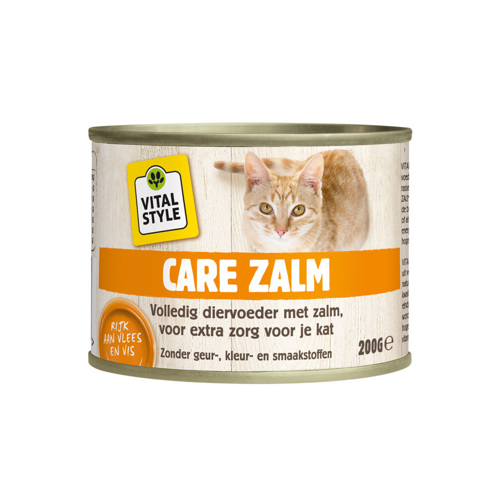VITALstyle Kattenvoer Blik Care Zalm200 gr