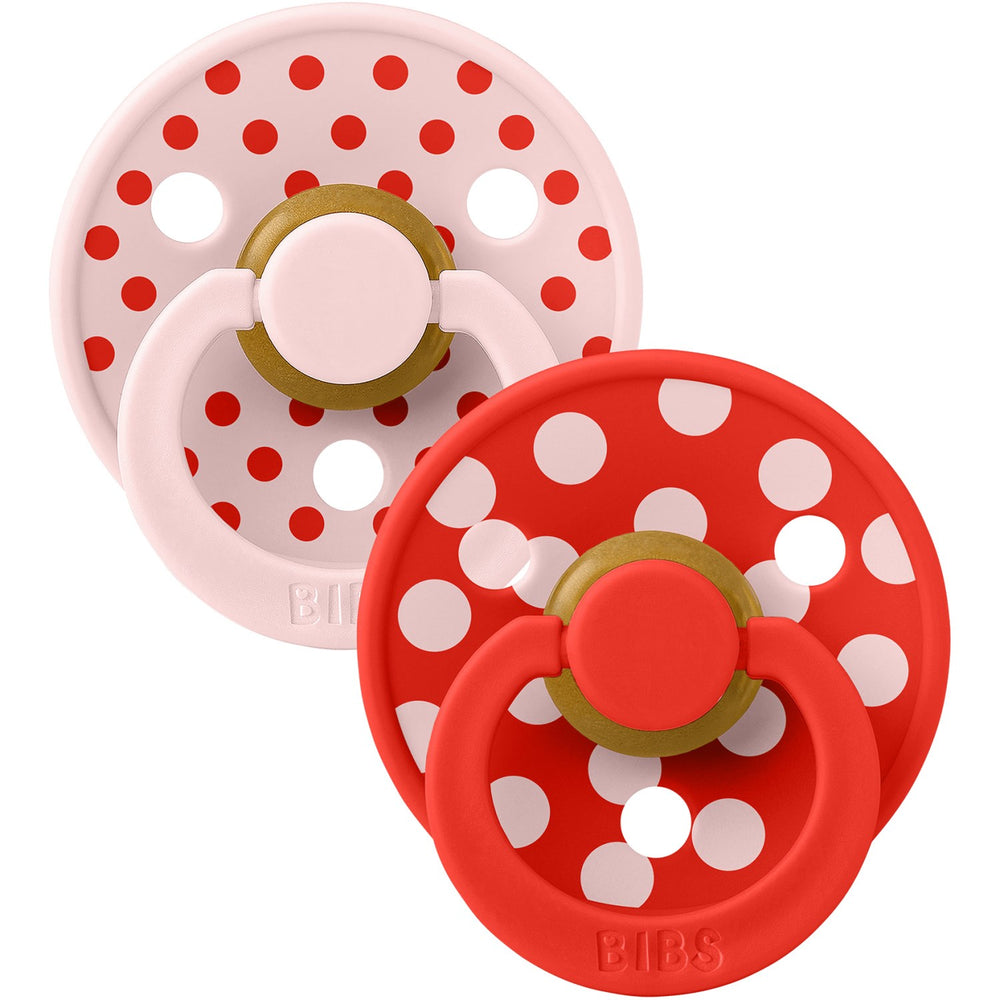 Køb Bibs Blossom/Candy Apple Sut Studio Colour 2-Pak Polka Latex