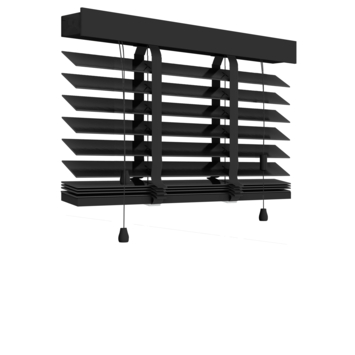 KARWEI houten jaloezie 50 mm matzwart (kleurnr. 947) 60x130 cm (bxh)