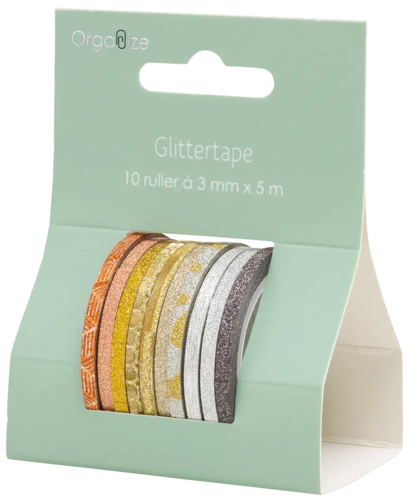 Glittertape 10-pak - Assorteret design