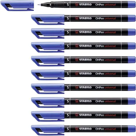 Folienstift - STABILO OHPen universal - permanent superfein - 10er Pack - blau