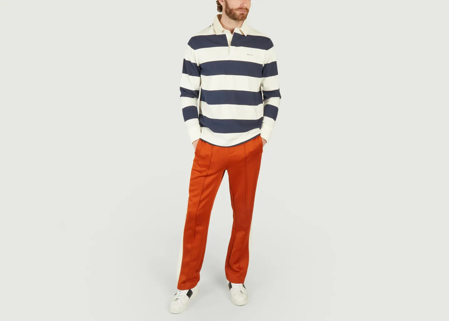 Pantalon de jogging évasé avec bandes contrastées Gant