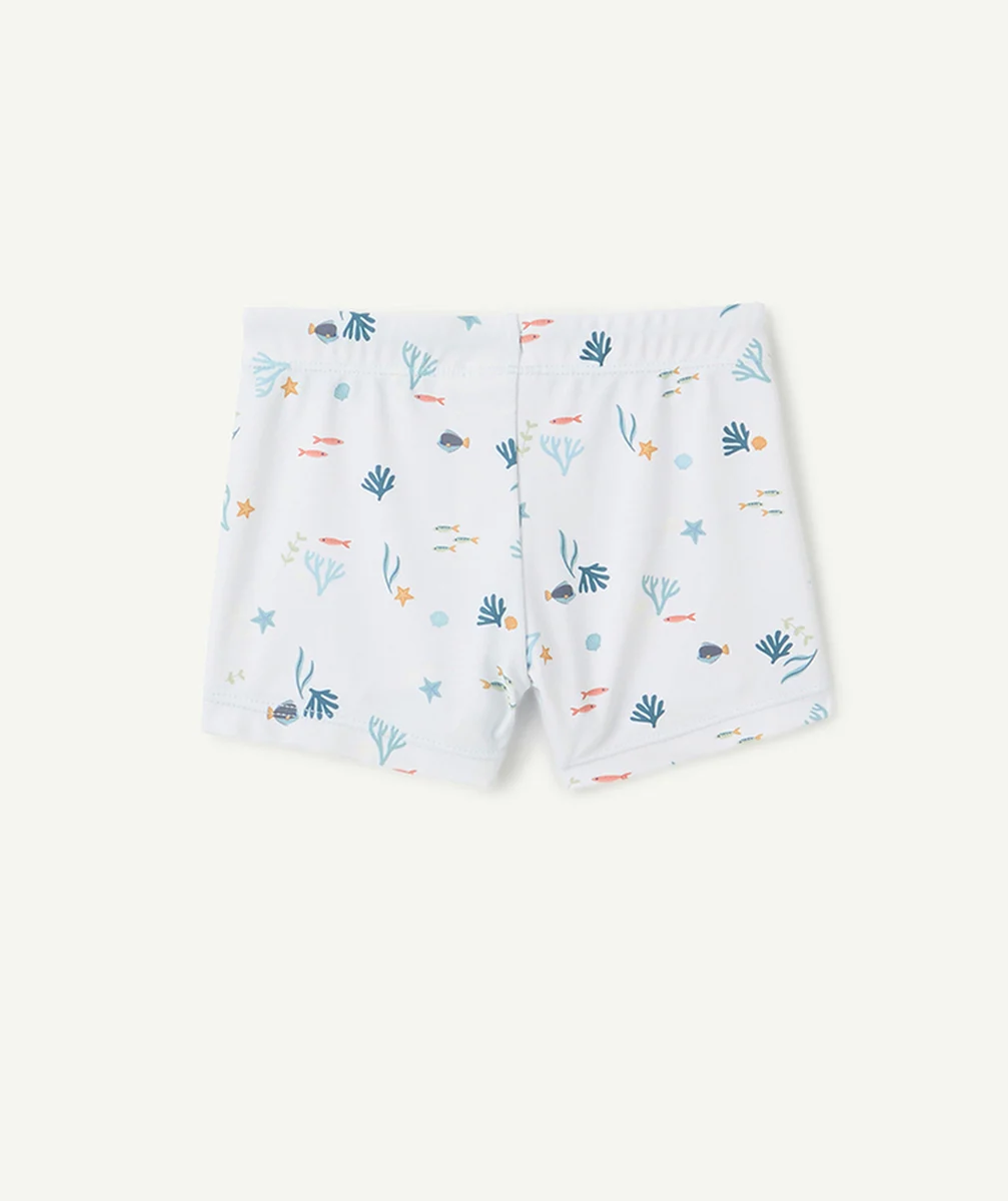 LITTLE DUTCHshort de bain bébé garçon bleu avec imprimé thème océan