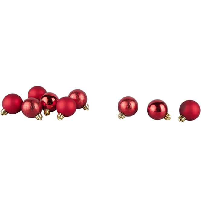 Christbaumkugeln - rot -  Ø ca. 4 cm - 12 Stück