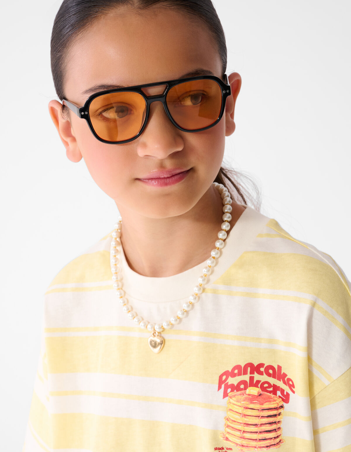 Pancake Bakery Artwork T-shirt Lichtgeel