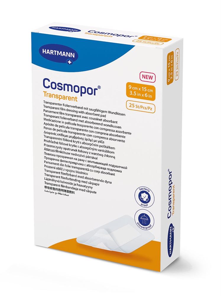 COSMOPOR transparent 9x15cm steril 25 Stk