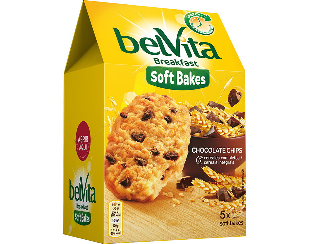 BOLACHA BELVITA SOFT BAKES COM PEPITAS CHOCOLATE 250G