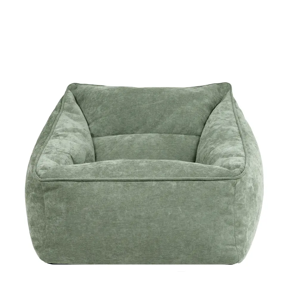 icon Zitzak Natalia - Chenille Zitzak Fauteuil - Saliegroen