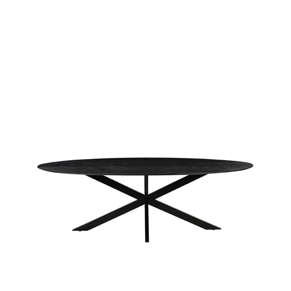 LABEL51 Eettafel James Ovaal Zwart 210cm