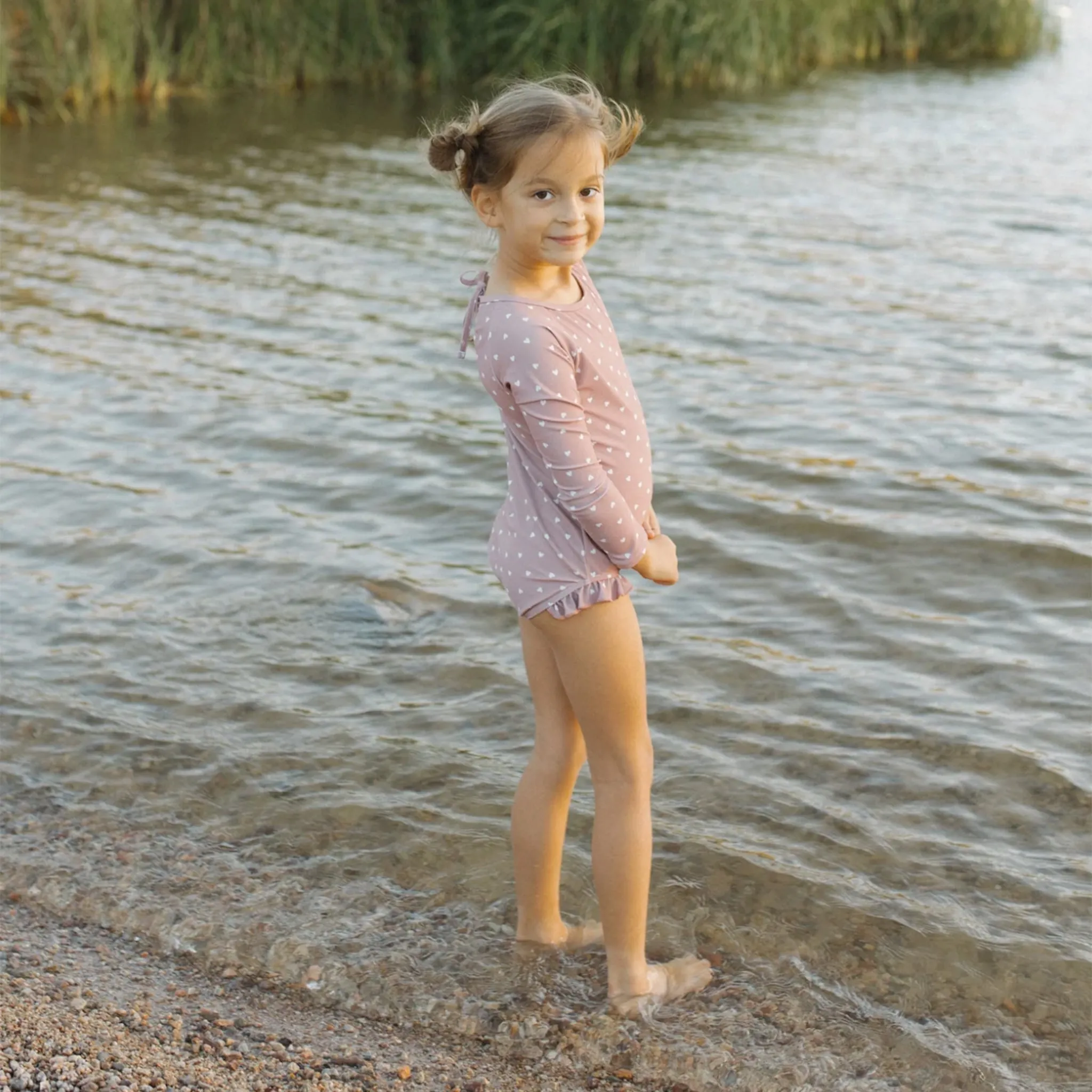 Current Tyed Maillot UV Volant Coeur 2-7ans