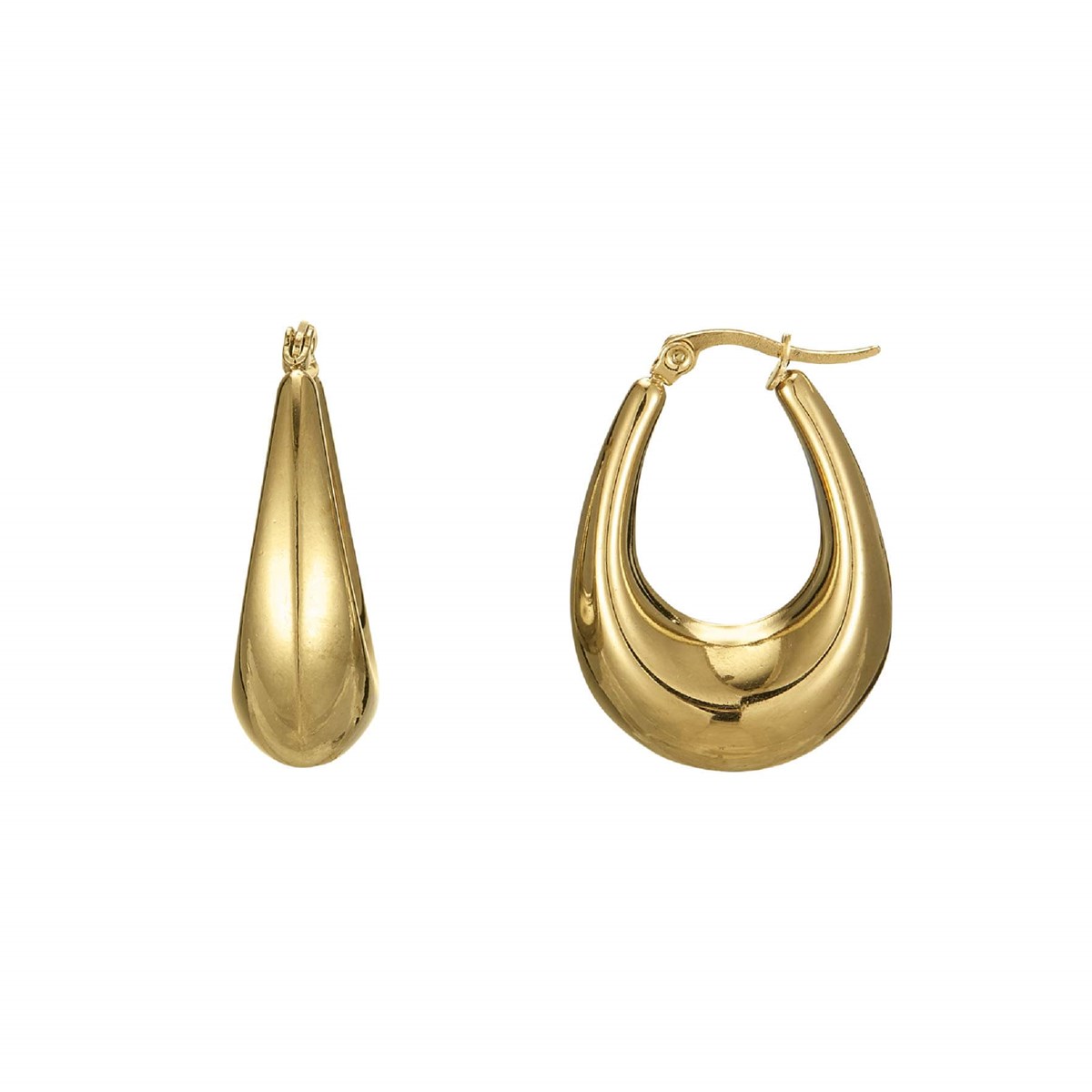 Boucles Capri acier doré or