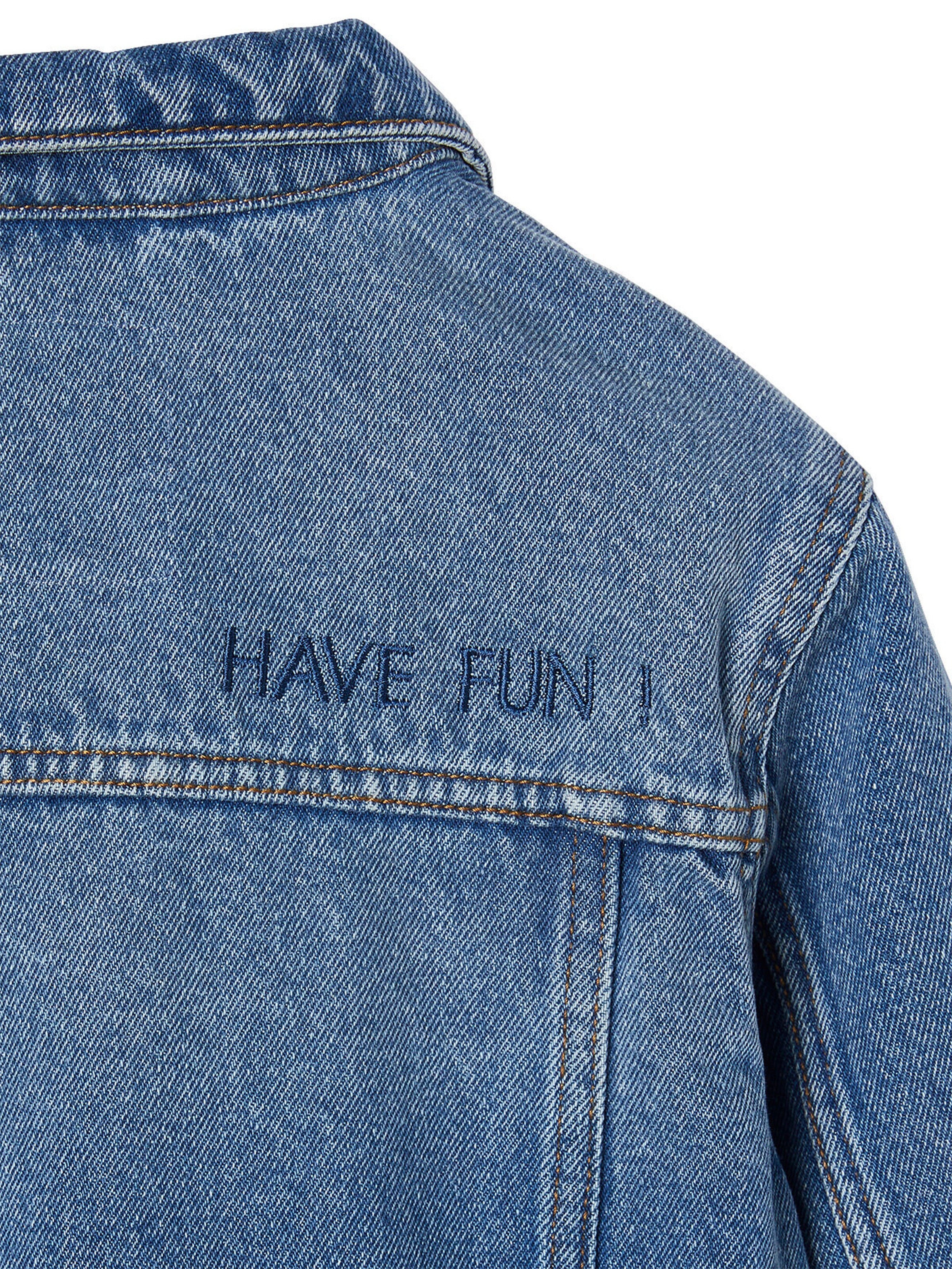 Vertbaudet Jungen Jeansjacke mit Steppnähten blue stone