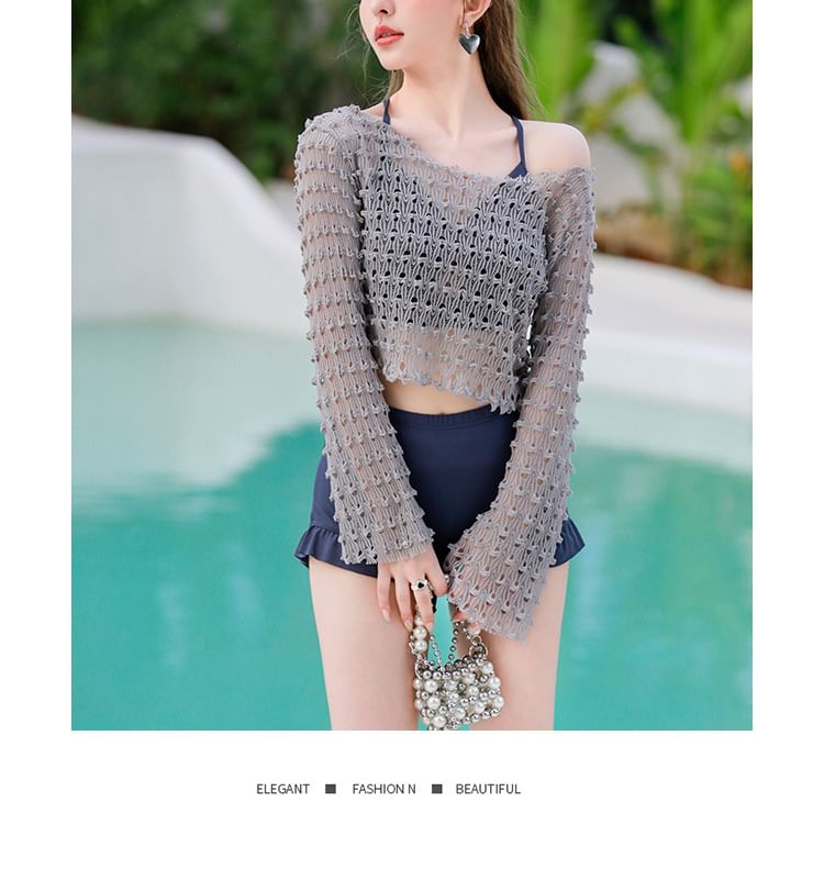 Girls Supply - Set: Effen bikinitop + broekje + top
