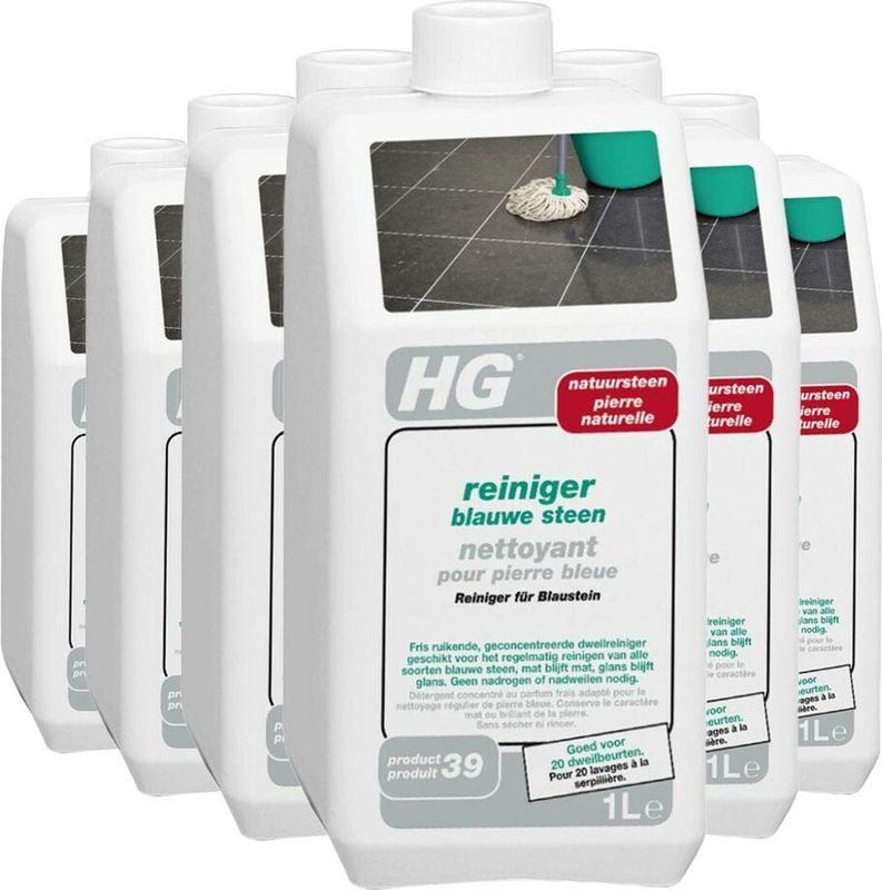 6x HG Blauwe Steen Reiniger 1 liter