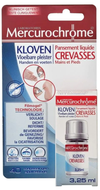Mercurochrome Vloeibare Pleister Kloven 3,25ml