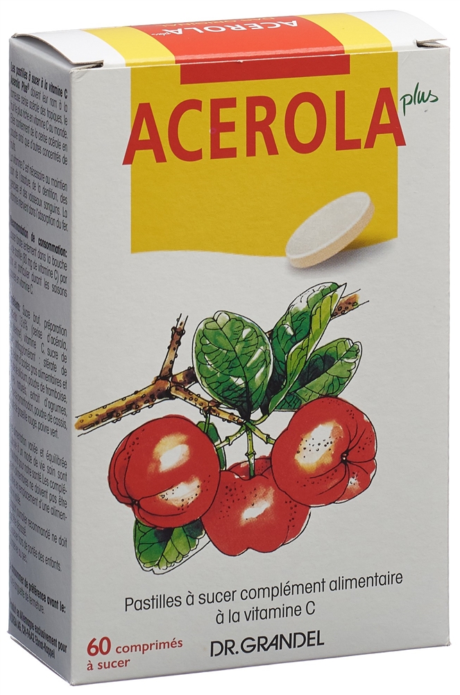 DR GRANDEL Acerola Plus Lutschtaler Lutschtabl Vitamin C 60 Stk