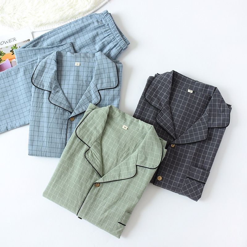 Somnus - Pyjamaset: geruit overhemd + broek
