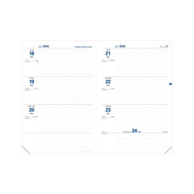 Agenda Club - 1 semaine sur 2 pages - 16 x 24 cm - bronze - Quo Vadis