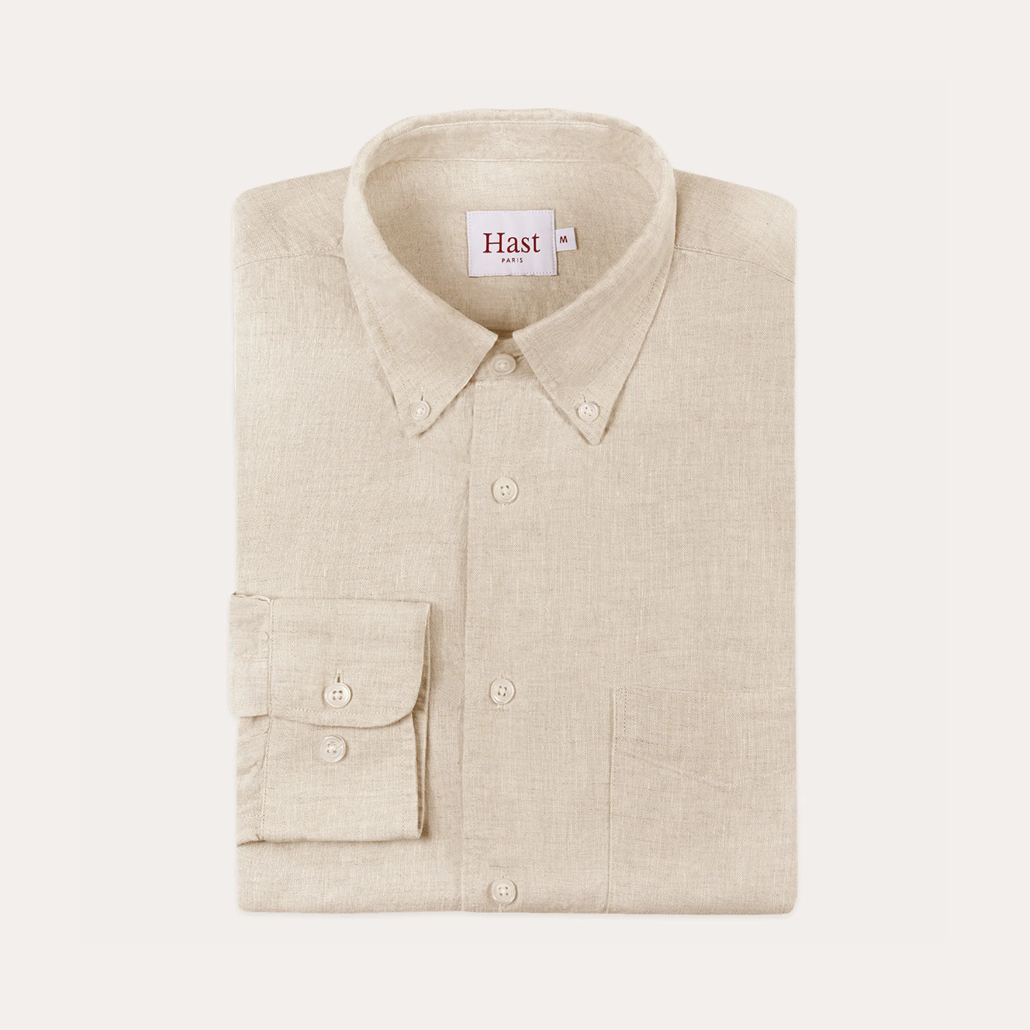 Natural beige linen shirt