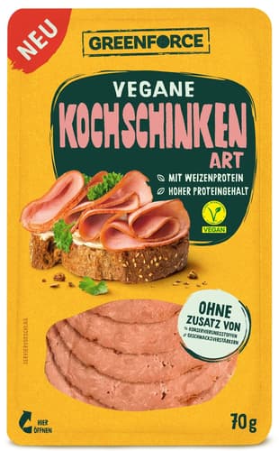 GREENFORCE Frischer Aufschnitt Kochschinken VEGAN