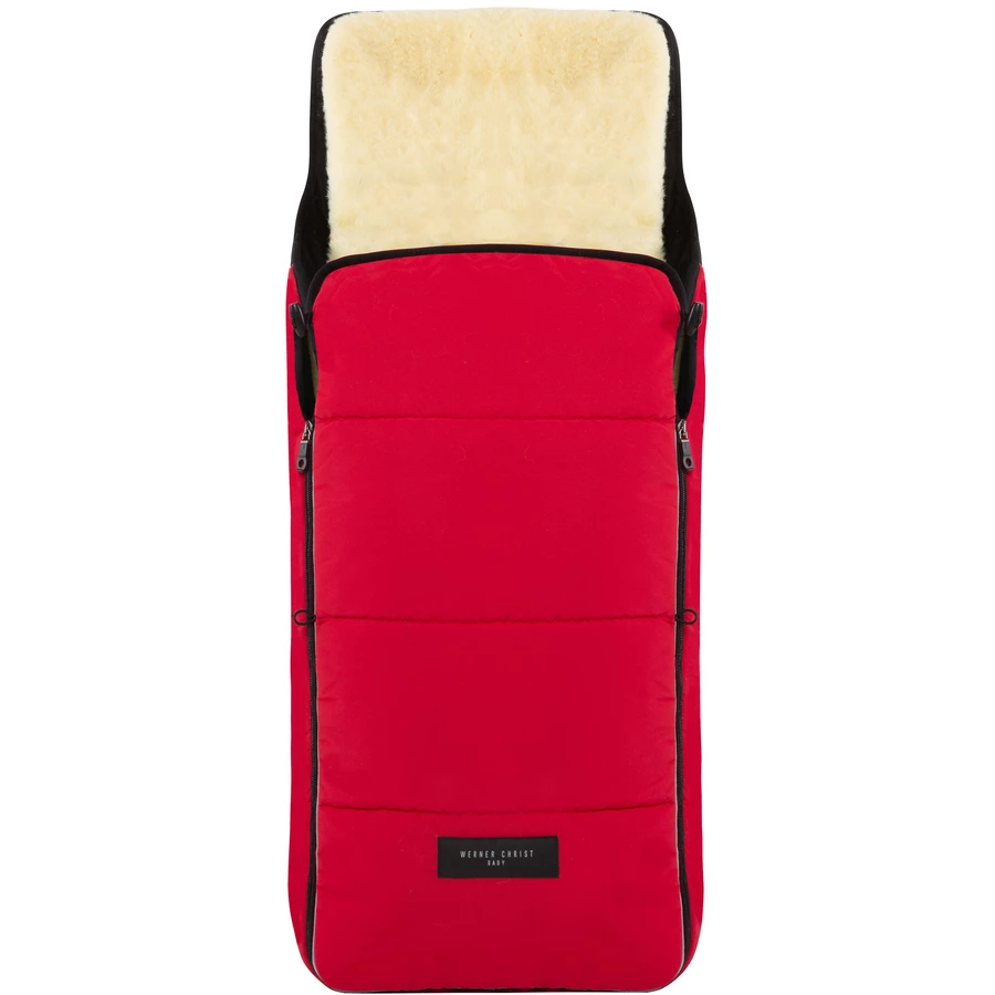 Werner Christ Baby Lammfellfußsack CORTINA chili red