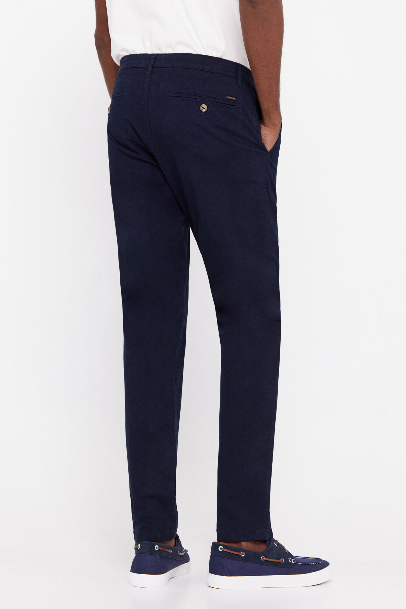 Calça chino slim fit - Azul escuro