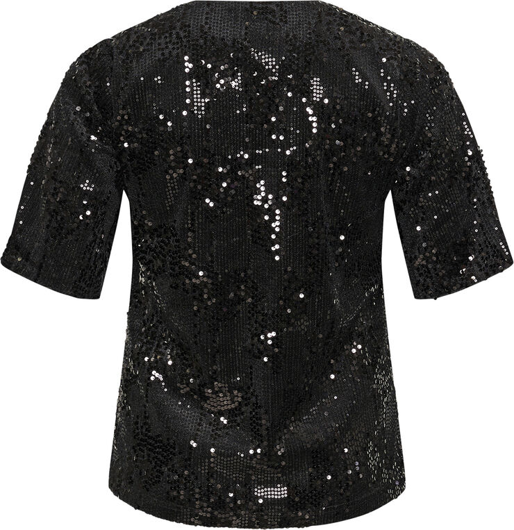 Kaffe Curve KCnicoleen Sequin Blouse Black deep