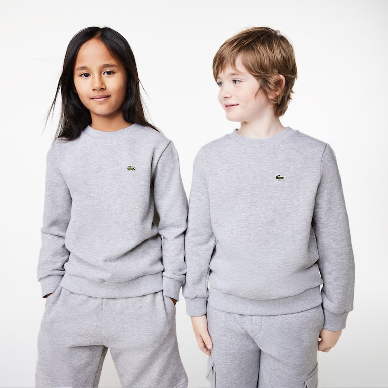 Sweatshirt enfant Lacoste en molleton de coton biologique Pullovers & Sweatshirts - Gris - Lacoste - Enfant