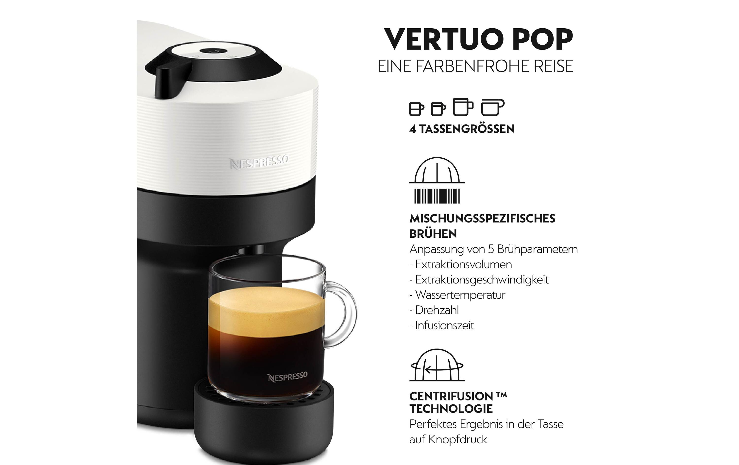 Kaffeemaschine Nespresso Vertuo Pop XN9201 Coconut WhiteKaffeemaschine