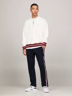 Moletom Global Stripe Archive Fit com meio zíper