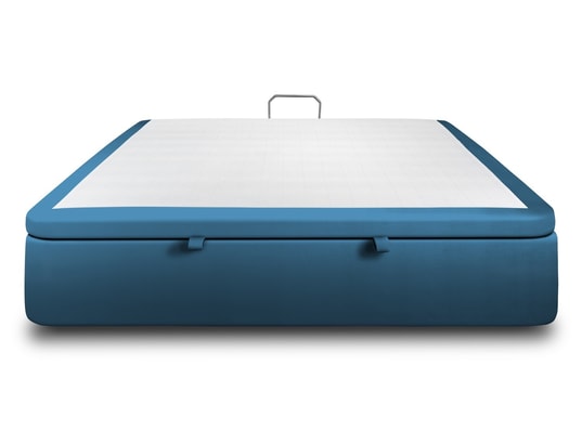 SOMMEIL DE PLOMB - Sommier 140 x 190 Sommier coffre velours bleu 140x190 h39cm