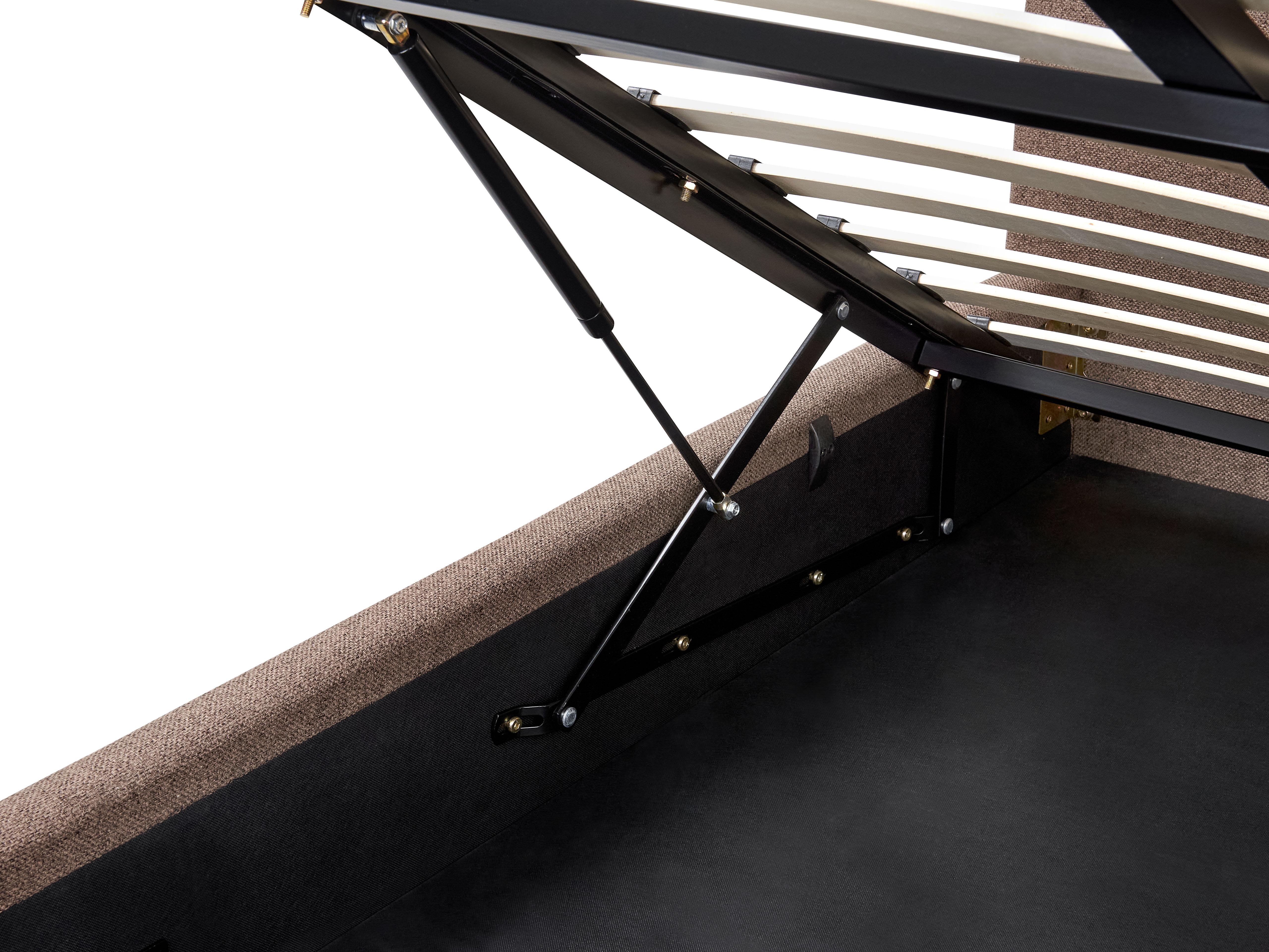 Bed met opbergruimte Stof CAMPAGNE 180 x 200 cm Donkerbruin