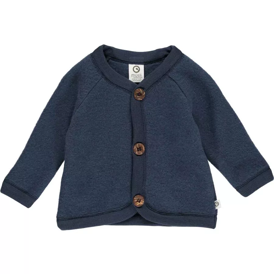 Müsli Fleecejacke aus Merinowolle blue