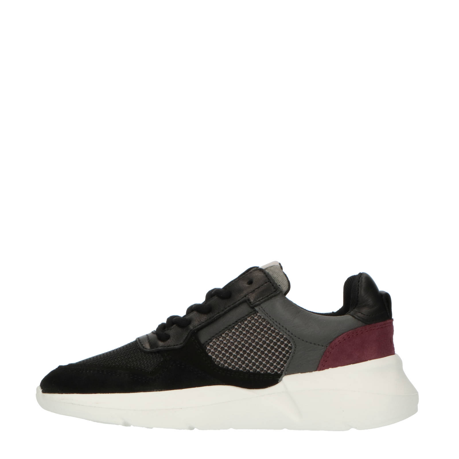 Nubikk sneakers zwart/donkerrood