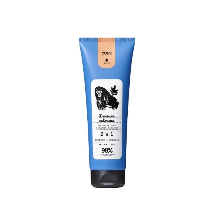 YOPE Wood Shampoo und Duschgel 2in1 Cedar Tree 250 ml