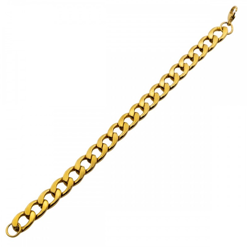Superbe Bracelet Homme en Acier Doré