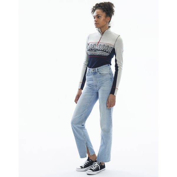 Pull DALE OF NORWAY MORITZ F BASIC SWEATER NAVY WHITE RASPBERRY