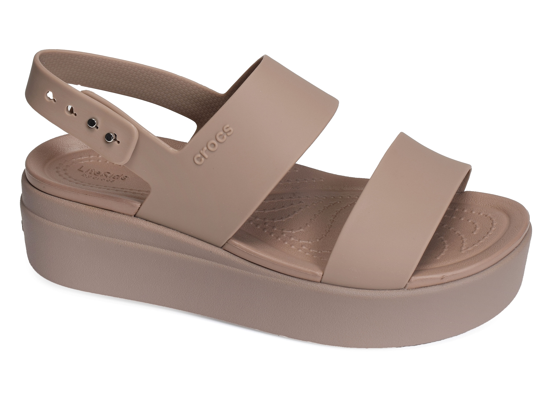 Brooklyn low wedge taupe
