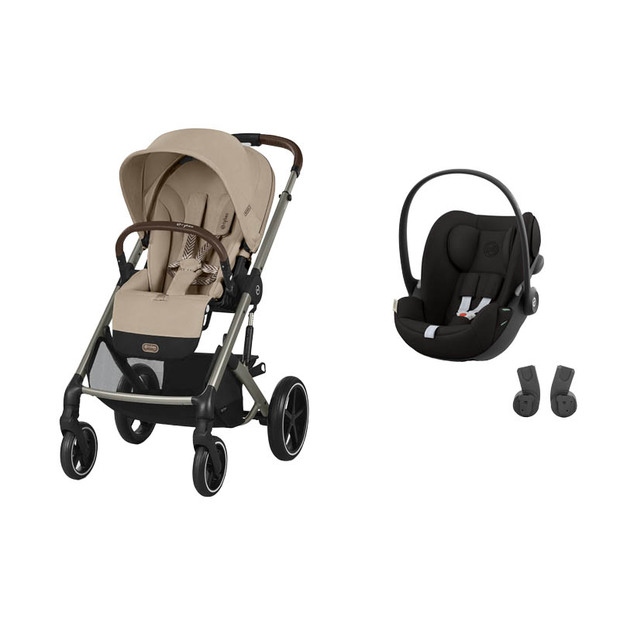 Poussette DUO Balios S Lux Almond beige + Cloud G Magic Black - CYBEX