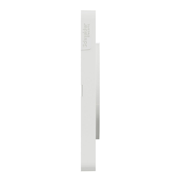 Plaque de finition triple Schneider Electric Odace Touch aluminium martelé blanc
