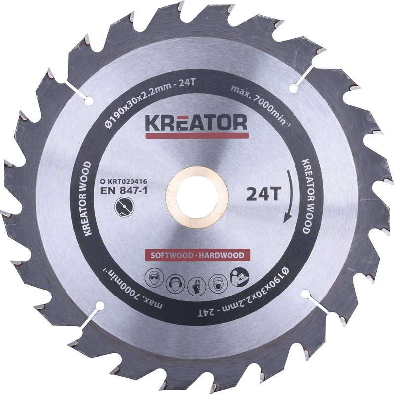 HM cirkelzaagblad hout 190mm 24T
