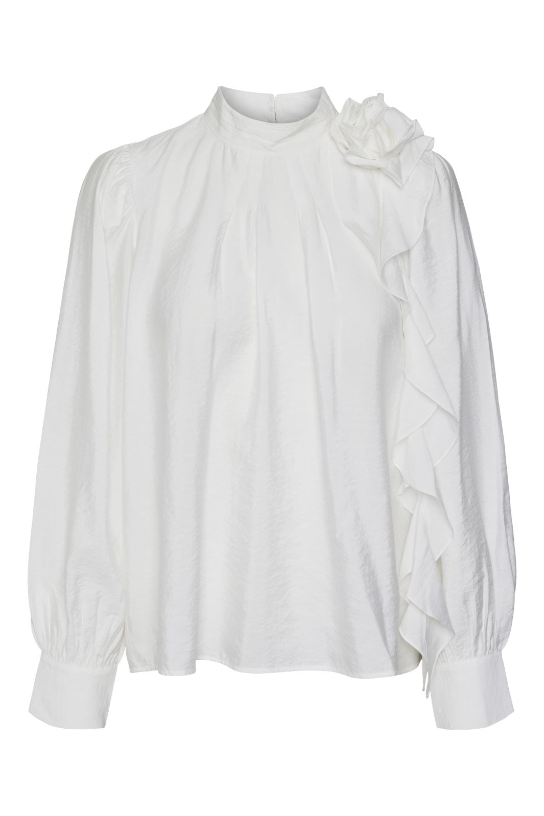 Vero Moda Vmbailey Ls Frill Top 4578980 snow white