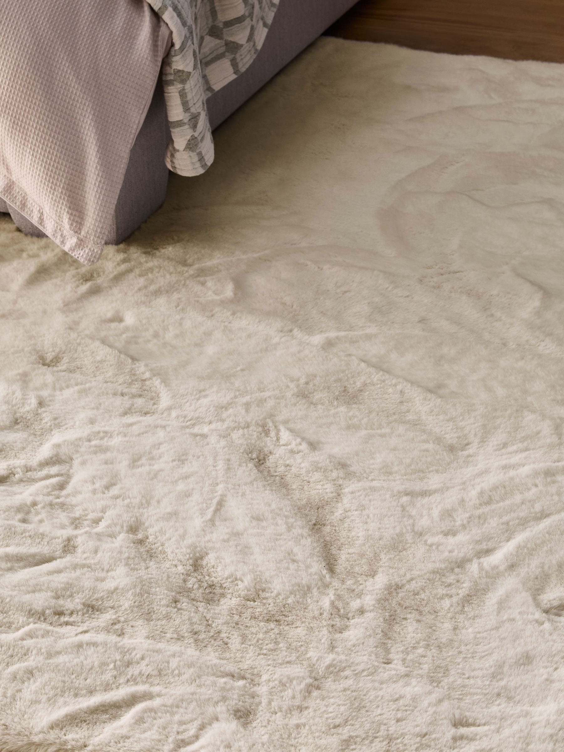 Pluche vloerkleed van imitatiebont